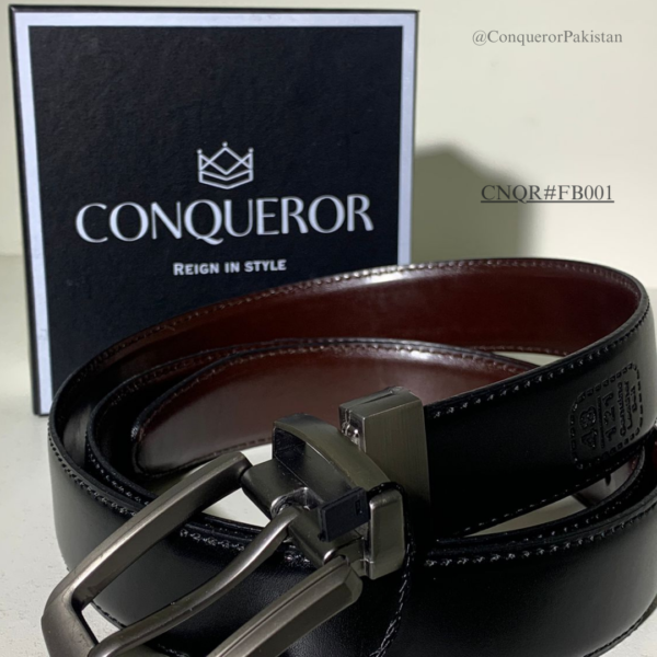2 IN 1 REVERSIBLE BLACK AND BROWN CASUAL/FORMAL BELT - Image 2